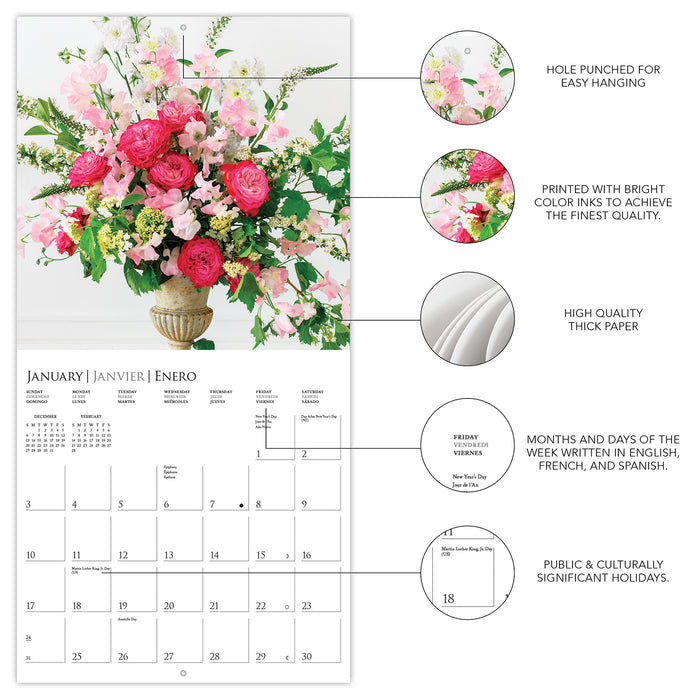 Garden Bouquets 2027 Mini Wall Calendar