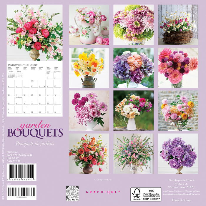 Garden Bouquets 2027 Mini Wall Calendar
