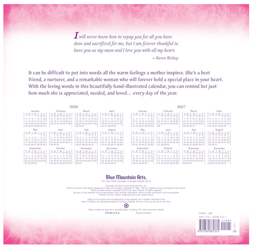 I Love You, Mum 2026 Square Wall Calendar