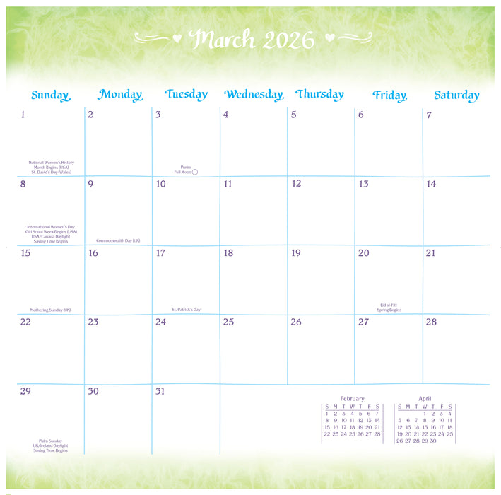 I Love You, Mum 2026 Square Wall Calendar