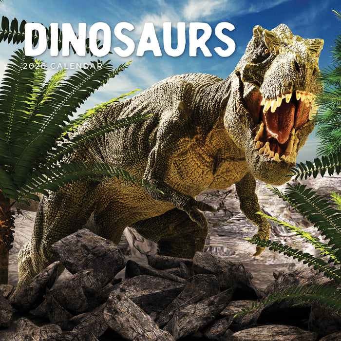 Dinosaurs 2026 Square Wall Calendar