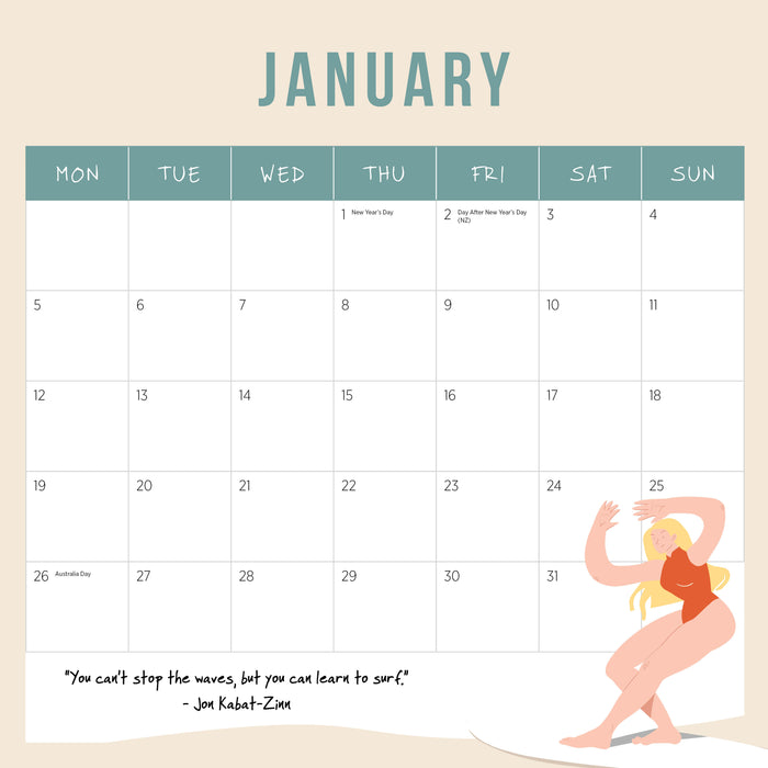 The Big Surf The Biggest Waves 2026 Square Wall Calendar