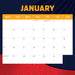 AFL Adelaide Crows 2026 Square Wall Calendar