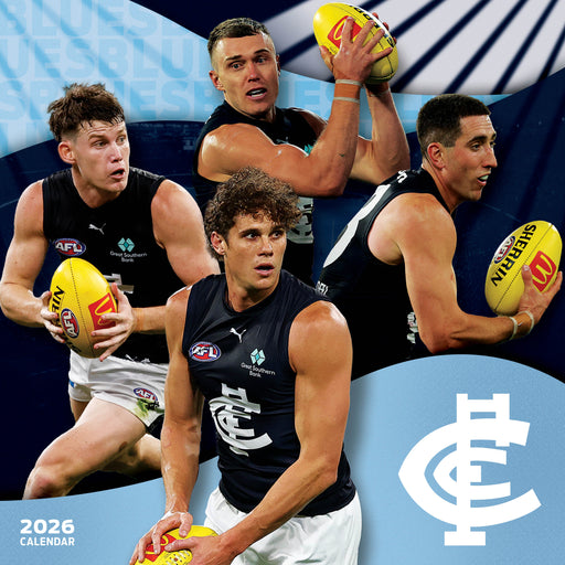 AFL Carlton Blues 2026 Square Wall Calendar