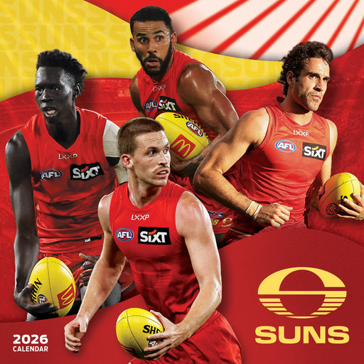 AFL Gold Coast Suns 2026 Square Wall Calendar