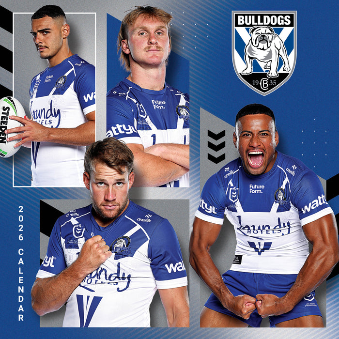 NRL Canterbury Bankstown 2026 Square Wall Calendar
