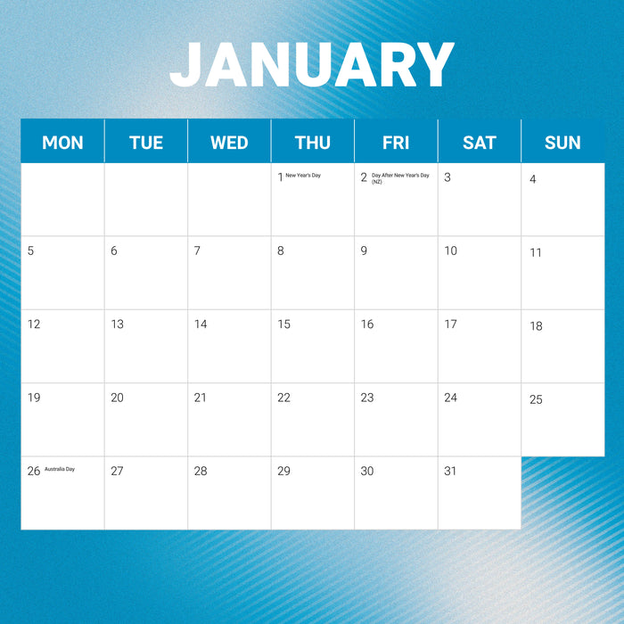 NRL Cronulla Sharks 2026 Square Wall Calendar