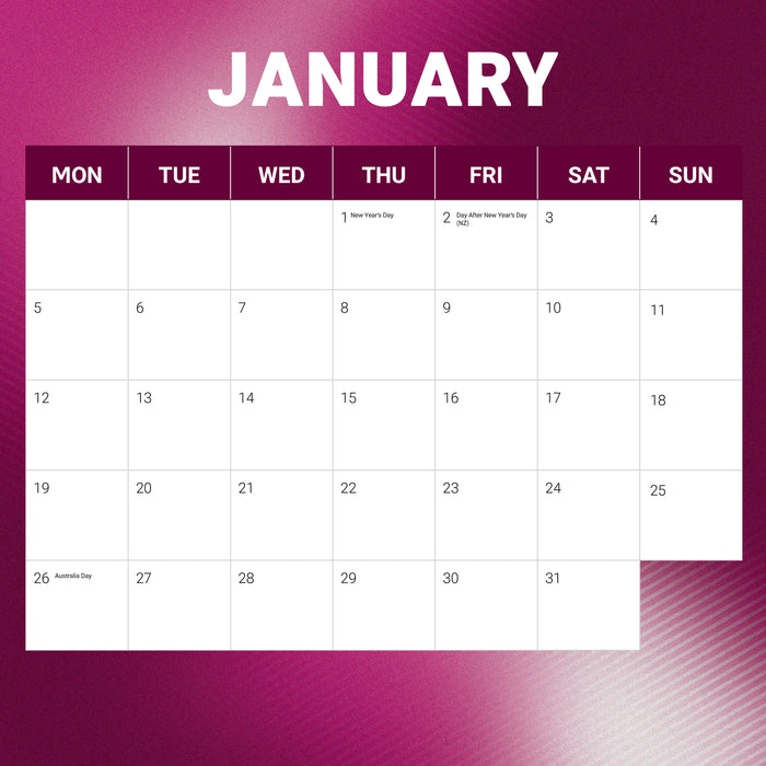 NRL Manly Sea Eagles 2026 Square Wall Calendar