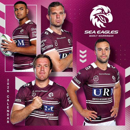 NRL Manly Sea Eagles 2026 Square Wall Calendar