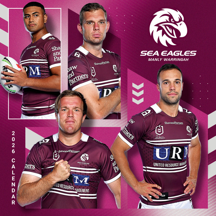 NRL Manly Sea Eagles 2026 Square Wall Calendar