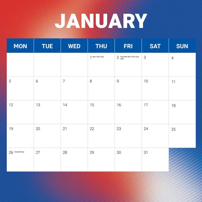 NRL Newcastle Knights 2026 Square Wall Calendar