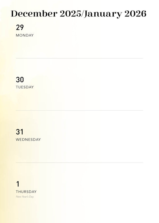 Being 2026 Weekly Diary