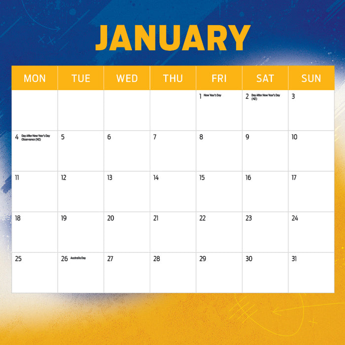 AFL West Coast Eagles 2027 Square Wall Calendar