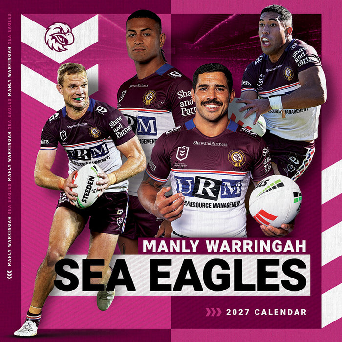 NRL Manly Sea Eagles 2027 Square Wall Calendar