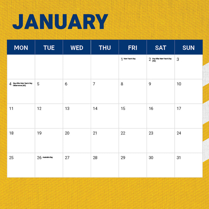 NRL Parramatta Eels 2027 Square Wall Calendar