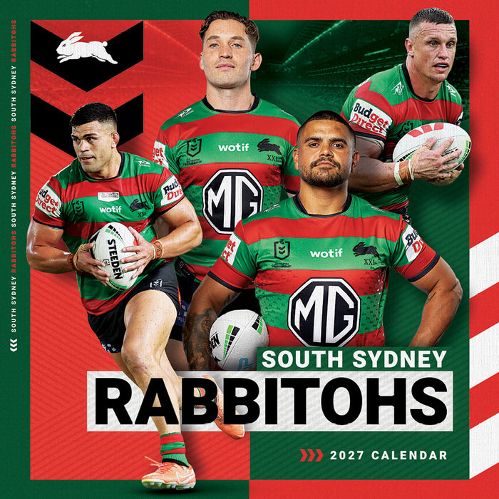 NRL South Sydney Rabbitohs 2027 Square Wall Calendar