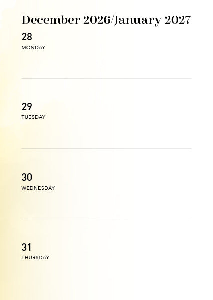 Being 2027 Weekly Diary