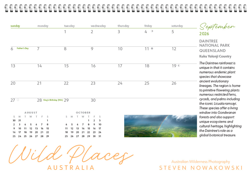 Wild Places of Australia 2026 Desk Easel