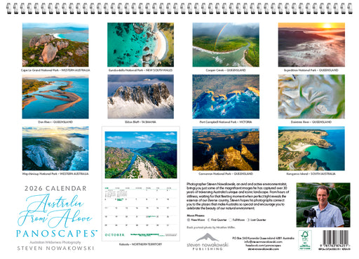 Australia from Above Panoscapes 2026 Large Wall Calendar