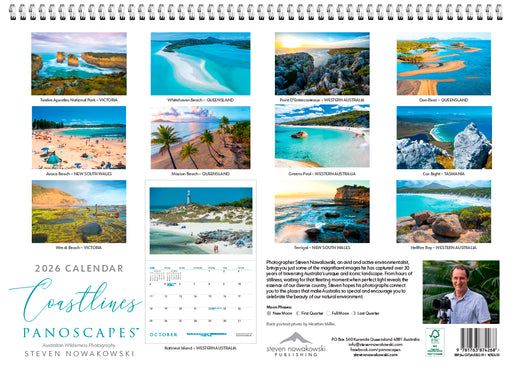 Coastlines Panoscapes 2026 Large Wall Calendar
