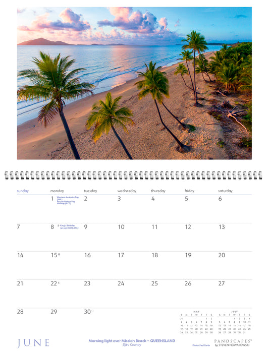 Coastlines Panoscapes 2026 Large Wall Calendar
