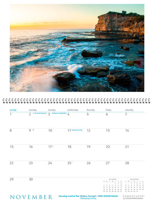 Coastlines Panoscapes 2026 Large Wall Calendar