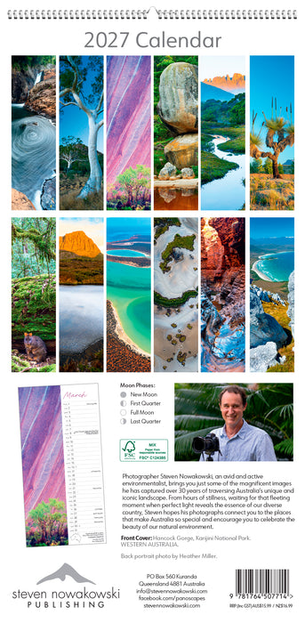 Wild Places of Australia 2027 Slimline Wall Calendar