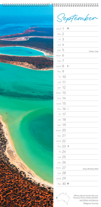 Wild Places of Australia 2027 Slimline Wall Calendar