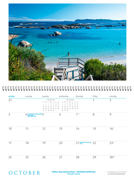 Coastlines Panoscapes 2027 Large Wall Calendar