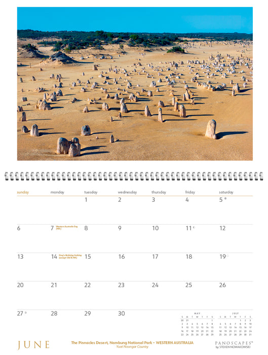 Australia from Above Panoscape 2027 Large Wall Calendar