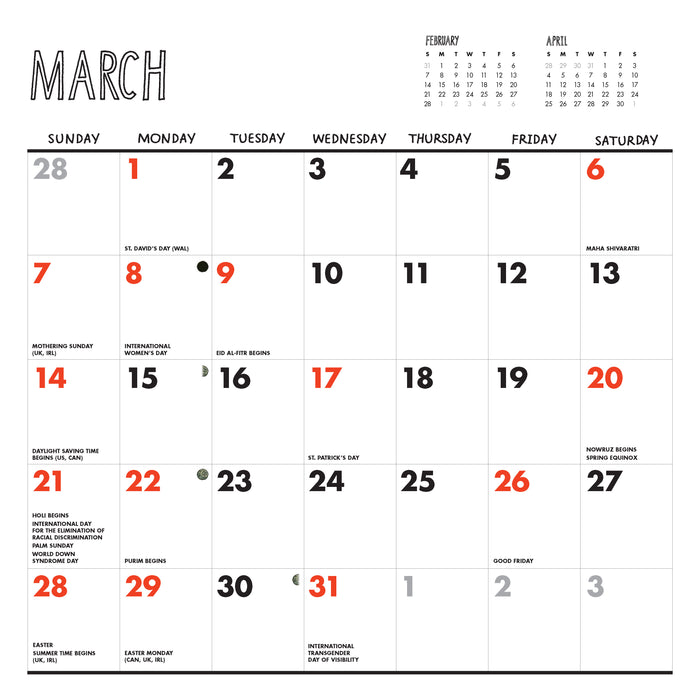 Star Wars Mandalorian Child 2027 Square Wall Calendar