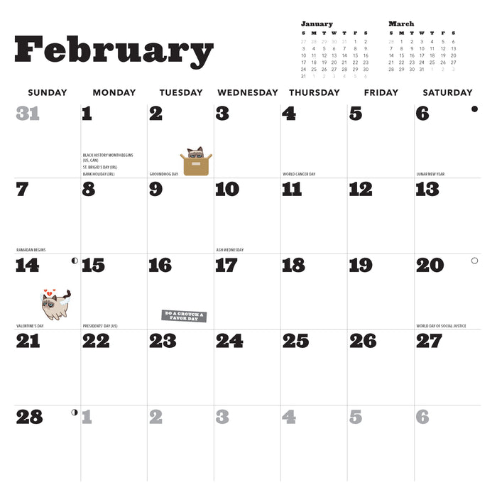 Grumpy Cat 2027 Square Wall Calendar