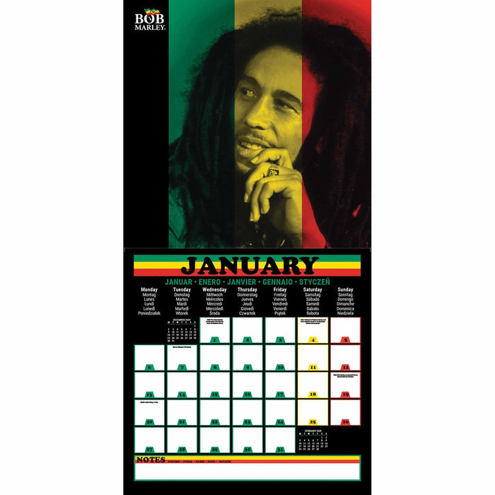 2025 Bob Marley Wall Calendar