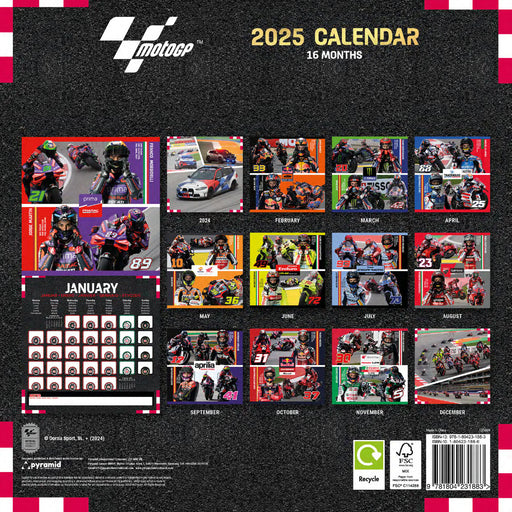 2025 Moto GP Wall Calendar by  Pyramid from Calendar Club