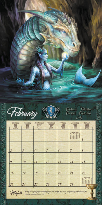 Anne Stokes 2026 Square Wall Calendar