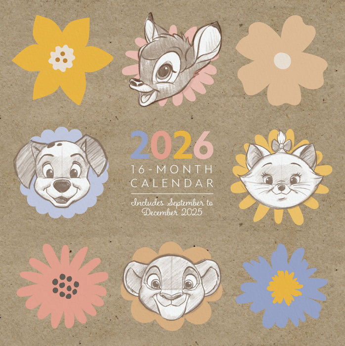 Disney Classics 2026 Square Wall Calendar