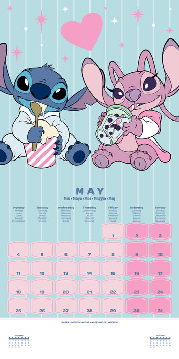 Lilo and Stitch 2026 Square Wall Calendar