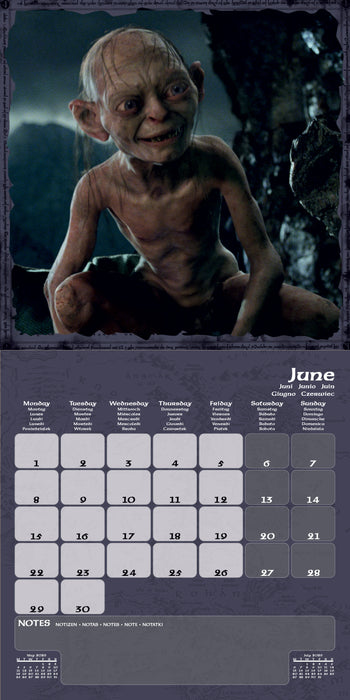 Lord Of The Rings 2026 Square Wall Calendar