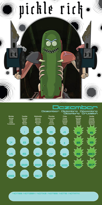 Rick And Morty 2026 Square Wall Calendar