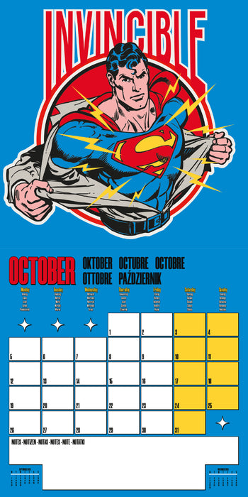 Superman 2026 Square Wall Calendar