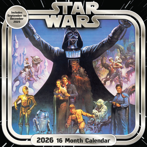 Star Wars 2026 Square Wall Calendar