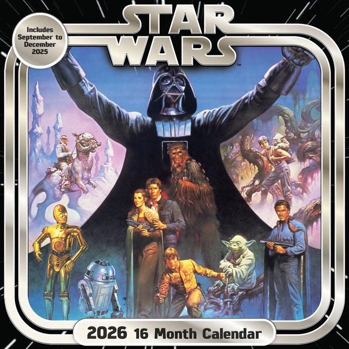Star Wars 2026 Square Wall Calendar