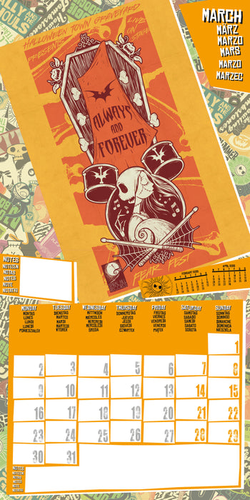 The Nightmare Before Christmas 2026 Square Wall Calendar