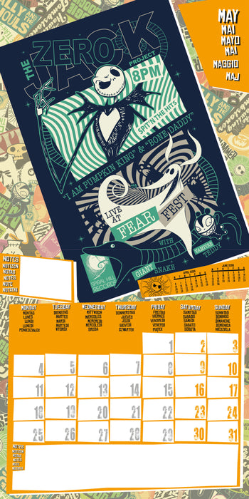 The Nightmare Before Christmas 2026 Square Wall Calendar