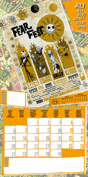 The Nightmare Before Christmas 2026 Square Wall Calendar