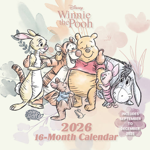 Winnie The Pooh Family 2026 Square Wall Calendar