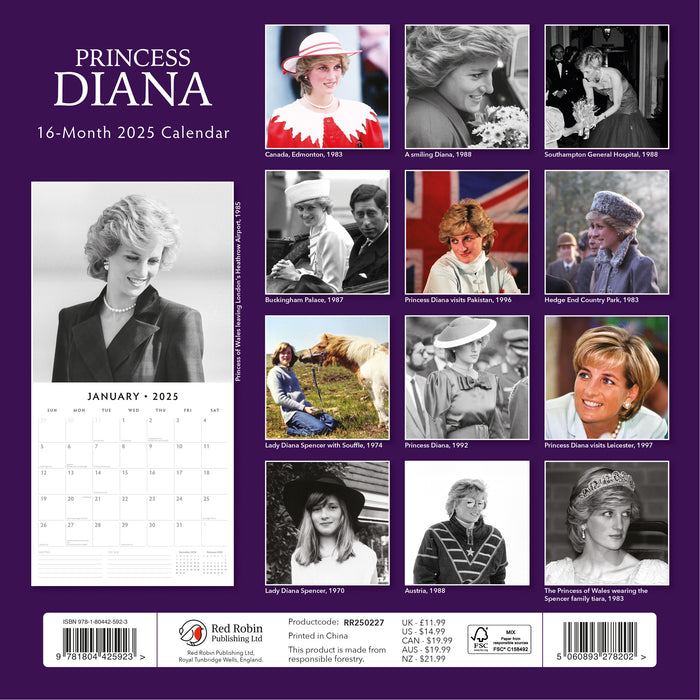 2025 Diana Wall Calendar