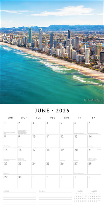 2025 Coastlines of Australia Wall Calendar