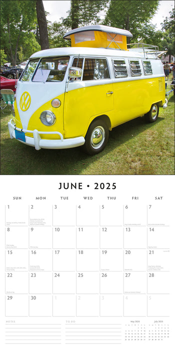 2025 Camper Vans Wall Calendar