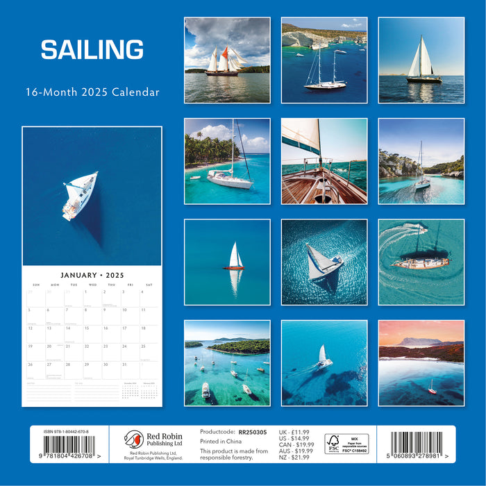 2025 Sailing Wall Calendar (Online Exclusive)